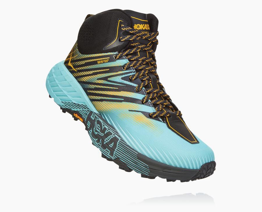 Chaussure Trail Hoka One One Speedgoat Mid Gore-Tex 2 Femme - Bleu - JOU-859637